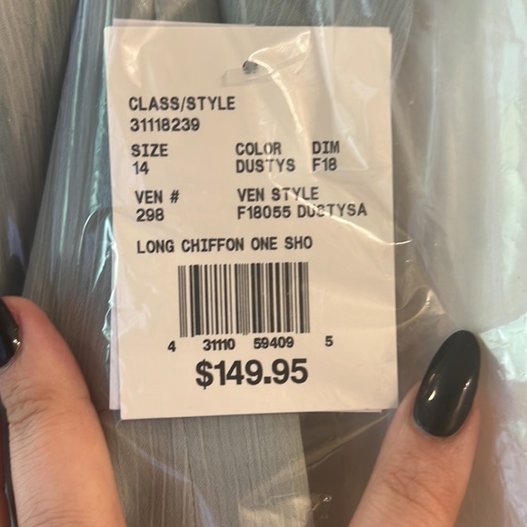 David’s Bridal One Shoulder Dress - Picture 5 of 6